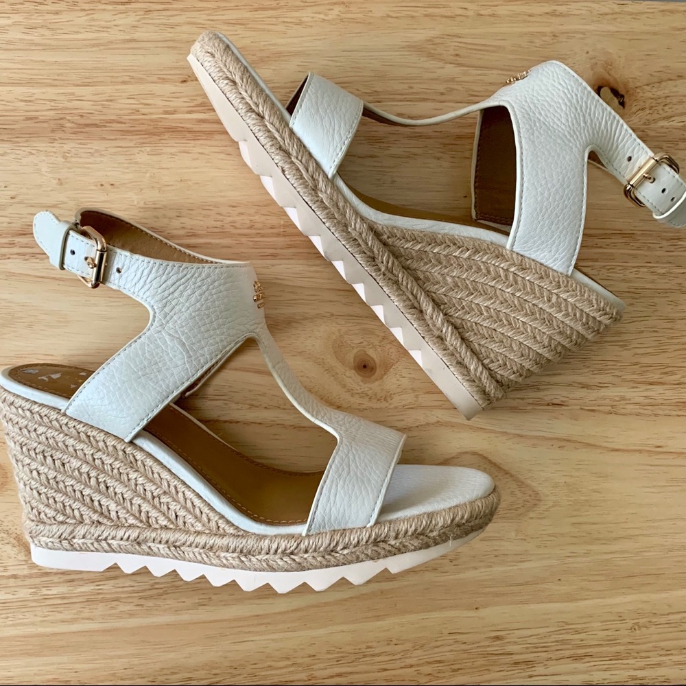 Coach Leanne Platform Wedge Sandals Size 7.5